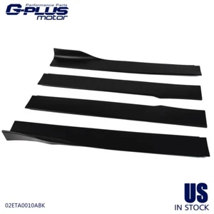 4Pcs Fit For Universal Side Skirts Body Kit Rocker Panel Extension Splitters - Picture 1 of 12