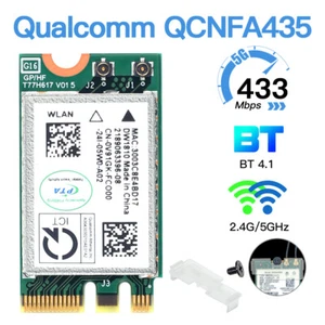 QCNFA435 DW1810 NGFF M.2 Dual Band 802.11ac Wireless Bluetooth Card for Laptops - Photo 1/5