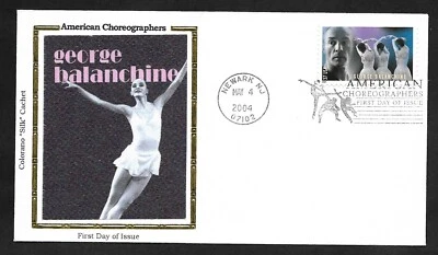 #3843  37c  American Choreographer -George Balanchine- Colorano "Silk" FDC - Image 1 of 2
