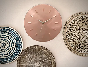 Handmade Minimalist Modern Metal Copper Art Deco Wall Clock Wall Art Decor - Picture 1 of 6