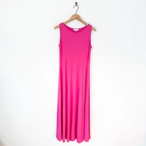 Kettlewell Jersey Maxi Dress Size M 12 Hot Pink Summer Winter Sleeveless - Picture 1 of 20