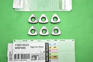 Qty 6 Walter P26315R25 WSP45S Positive Triangular Inserts - NOB - Picture 1 of 7