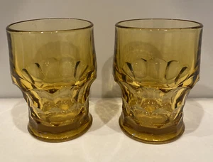 Libbey Amber Rock Gläser 8 0z Wikinger Trinkgläser 2er Set Vintage Retro - Bild 1 von 8