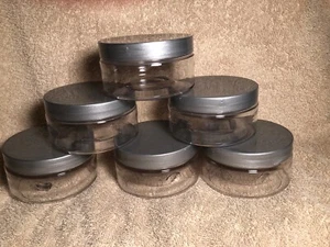 8 Unzen Klar Schwer Wand Gläser PET Kunststoff Gläser mit Gefütterten Silberkappen 6 Gläser - Bild 1 von 4