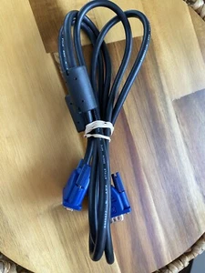 Monitor VIDEO cable 15 Pin Male-Male VGA SVGA PC Computer desktop cord 6 ft - Afbeelding 1 van 1