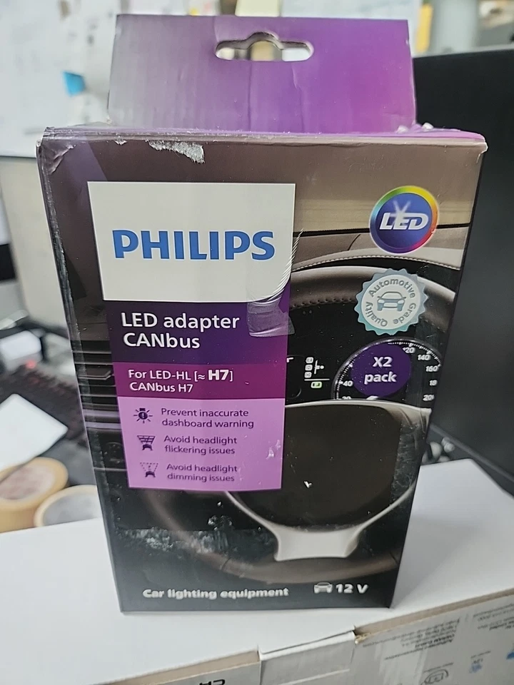Philips LED Adapter CANbus Warnunterdrückung Canceler H7 55W 12V 2Stk. - Image 1 of 2