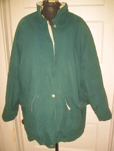 LONDON FOG Green Zip & Snap Quilted Lining Jacket Coat XL - Picture 1 of 9