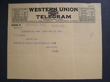 Vtg Movie Letterhead Western Union Telegram 5/12/16 The Catspaw Miriam Nesbitt