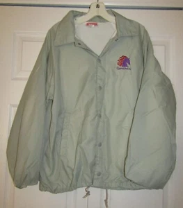 VINTAGE HARTWELL JACKETS "DRAGONWIND, INC." GRAY WINDBREAKER (SIZE M) - Picture 1 of 6