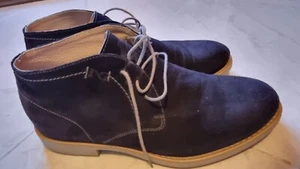 NERO GIARDINI-Scarpe da Uomo Polacchine Stivaletti in Pelle Camoscio Blu TG.40 - Foto 1 di 6