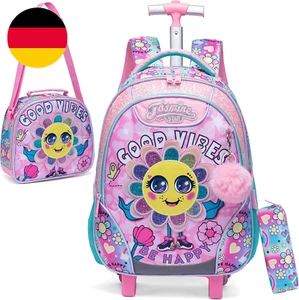 Schulranzen Trolley Mädchen Rucksack Mit Rollen Kinder Schulranzen Mit Rollen Tr - Bild 1 von 12