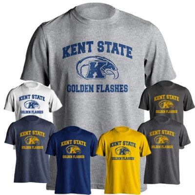 Kent State University Golden Flashes Distressed Retro Logo Short Sleeve T-Shirt - Image 1 of 2