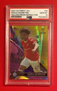 PSA 10 2021-22 Topps Finest Shola Shoretire 54 Yellow Prism Refractor RC 157/250 - Picture 1 of 2