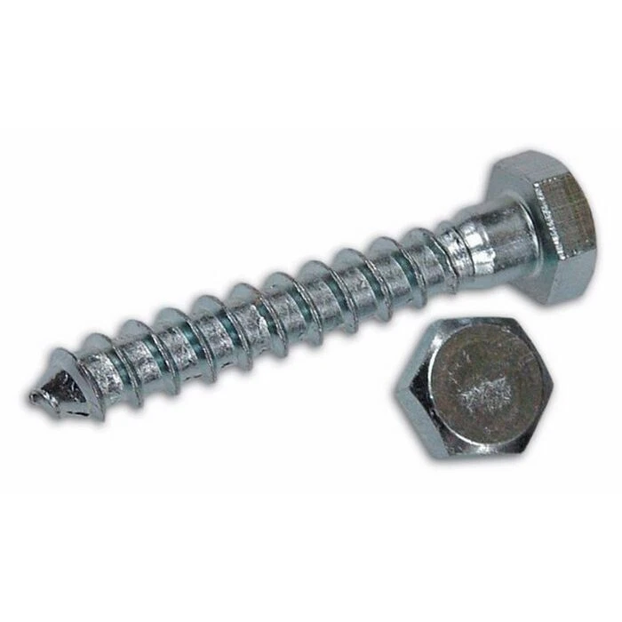 Viti per Legno Tirafondi Zincate Testa Esagonale TE  8x140 mm confezione 50 pz - Immagine 1 di 1