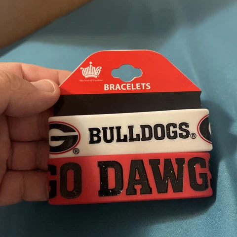 University of Georgia Bulldogs Set of 2 Rubber Bracelets NCAA Cover