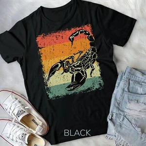 Retro Scorpio Gift Vintage Scorpion Unisex T-shirt - Picture 1 of 12