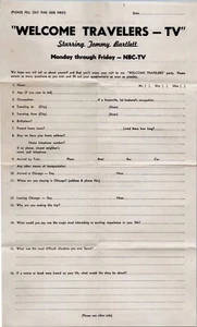 1952 Travelers Tv Show Questionnaire and Radio Show Ticket Stub - Picture 1 of 4