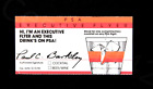 PSA Original 1985 Executive Drink Card Pacific Southwest Airlines Vintage Gift 