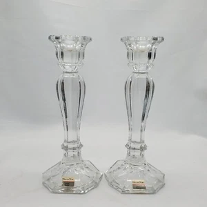 Juego de 2 Candelabros Oscar de la Renta Cristal 8" Candelabros Austria - Imagen 1 de 8