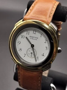 BENETTON by BULOVA Quartz Men's Watch B1011 MOD.DEP Battery replaced - Picture 1 of 14