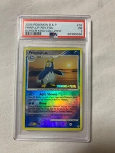 2008 Pokemon D&P 58 Prinplup-Reverse Foil Burger King Coll. - PSA 1 - Picture 1 of 1