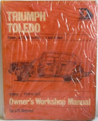 Haynes - Triumph Toledo 1970-1972 Propietario Taller Manual Contráctil Envuelto - Imagen 1 de 4