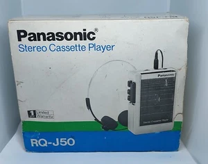 Panasonic RQ-J50 Stereo Cassette Player Walkman w BOX / Papers Japan Made (READ) - Picture 1 of 18