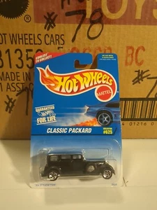 Hot Wheels 1996 Collector #625 Black Classic Packard Blue Card - Picture 1 of 5