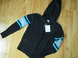 SO M Girls Black L/S Hooded Full Zip Sweater NWT Soft Hoodie CUTE! - Picture 1 of 4