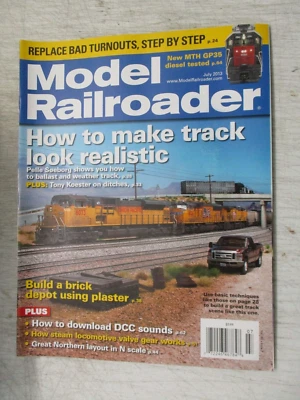 MODEL RAILROADER MAGAZINE JULY 2013 HOW TO MAKE TRACKS LOOK REALISTIC MTH GP35 - Image 1 of 2