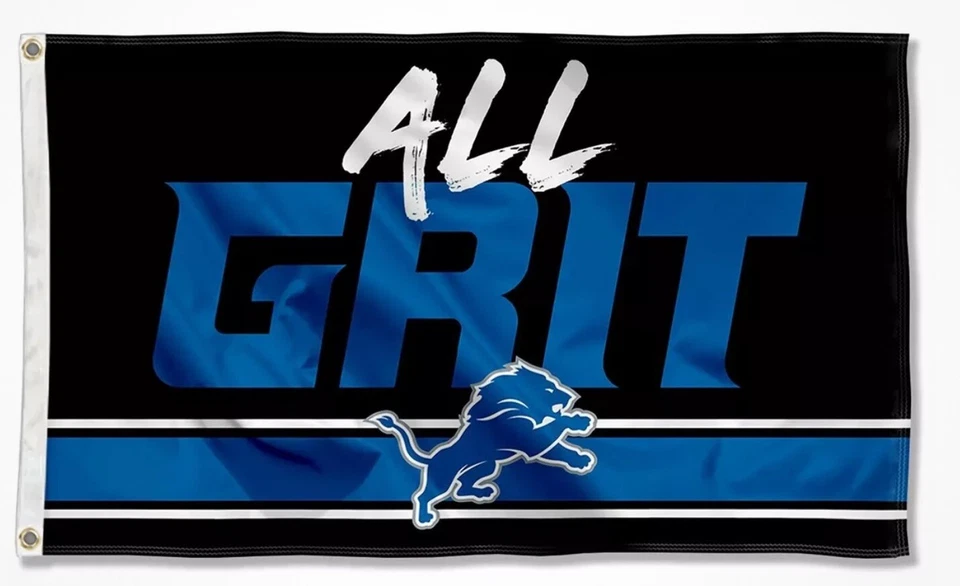 FLAG_TREASURES Detroit Lions Football 3x5 ft All Grit Flag - Ideal NFL Gift Banner US SELLER