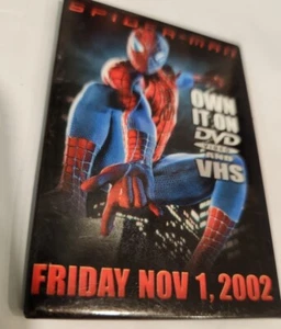 SPIDERMAN 2002 Vintage Promotional Movie Pin 019 Button - Picture 1 of 2