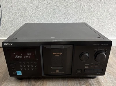 Cambiador de CD de discos Sony CDP-CX355 Mega almacenamiento 300 sin control remoto - para piezas/reparación Foto 1 de 4