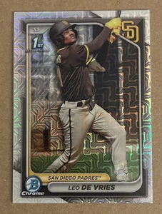 2024 Bowman Chrome Leo De Vries 1st Mega Box Mojo Refractor #BCP-179 Padres - Imagen 1 de 2