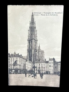 Antigua postal Amberes-Torenspits der Hoofdkerk Anve-Flèche de la Cathedrale - Imagen 1 de 2