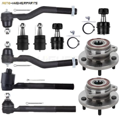 For 1999-2004 Jeep Grand Cherokee 10 Pcs Front Tie Rod End & Wheel Hub - Image 1 of 4