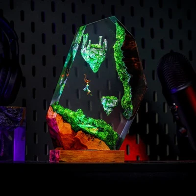 Handmade TOTK Link Resin Lamp, Zelda Sky Islands LED Night Light, Birthday Gift - Image 1 of 4