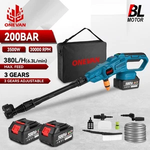 2 Battery Cordless Car High Pressure Washer Jet Water Wash Cleaner Gun Brushless - Picture 1 of 12