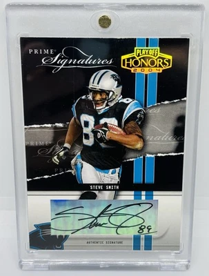2004 Honors Steve Smith Prime Signatures SP RARE /300 Auto CAR Panthers Ravens - Image 1 of 3