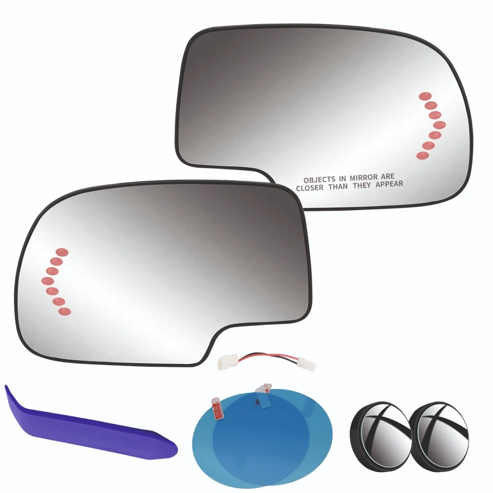 Pair of Mirror Glasses For Chevy GMC Cadillac 1999-2007 Heated Signal - Image 1 of 4