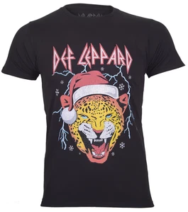 Def Leppard Holiday Leppard T Shirt Christmas Logo New Official Black S To 2XL - Picture 1 of 61
