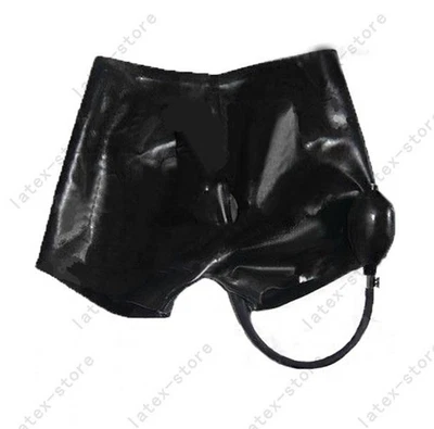 Latex Gummi Rubber boxer Shorts panties underwear inflated plug customized #061 - Image 1 of 4