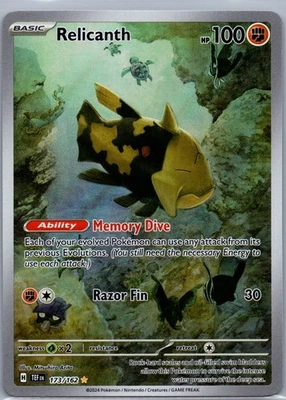 Pokemon TCG Relicanth 173/162 SV05:Temporal Forces Holo IR Illustration Rare NM - Image 1 of 2