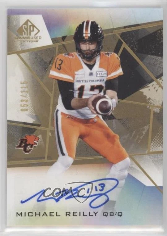 2021 SP Game Used Edition CFL Auto Gold /115 Michael Reilly #A-RE Auto - Image 1 of 2