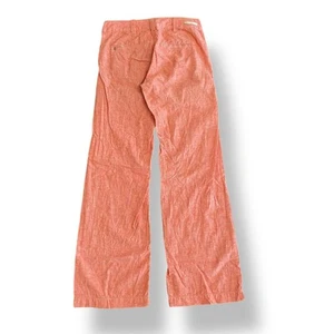 Anthropologie Pilcro Coral Linen Cotton Wide Leg Pants Size 0 Boho Tomato Girl - Picture 1 of 11
