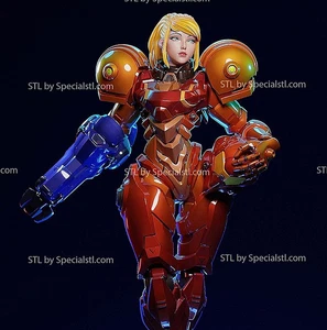 Hot Samus Aran in Suit Metroid! 3D Printed 16k ! Custom! Painted or Unpainted! - Picture 1 of 11