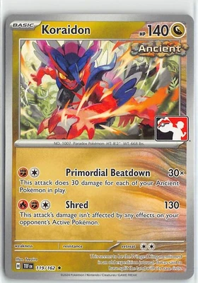 Pokemon Prize Pack Seres Cards Stamped Non Foil Rare #119/162 Koraidon - Image 1 of 2