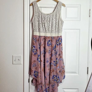 Liberty Love Kleid mit Spitze rosa geblümt 3XL - Bild 1 von 5