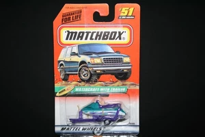 Matchbox 1998 #51 - #MB373 Collect all 20 Series - Watercraft with Trailer - Picture 1 of 20