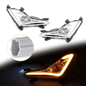 Fit Hyundai Elantra 14-15 DRL Daytime Running Light Driving LED Lights - Picture 1 of 9